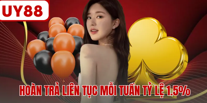 Hoàn trả liên tục mỗi tuần tỷ lệ 1.5%